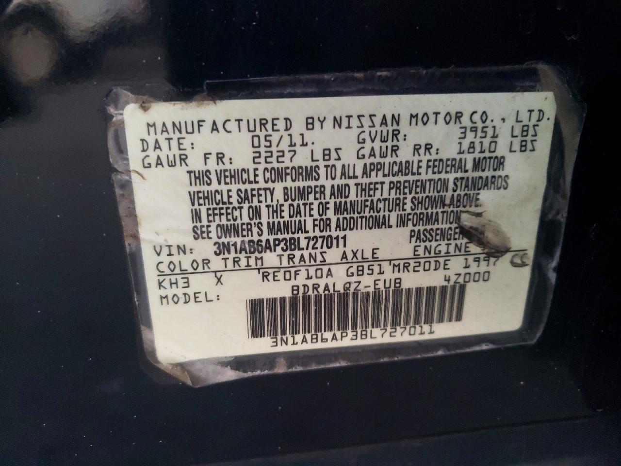 2011 NISSAN SENTRA 2.0 photo 23