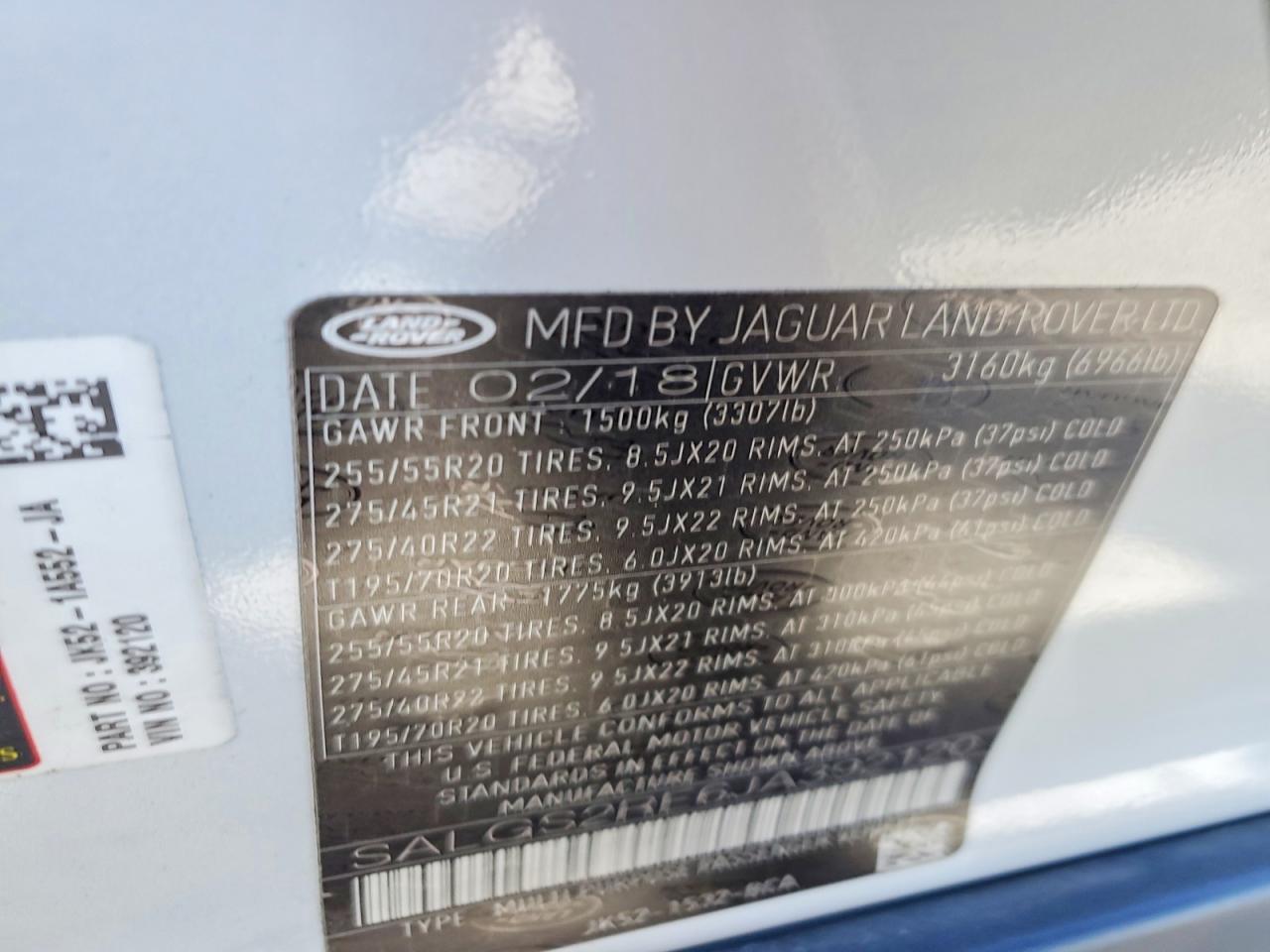 2018 LAND ROVER RANGE ROVER SUPERCHARGED photo 14
