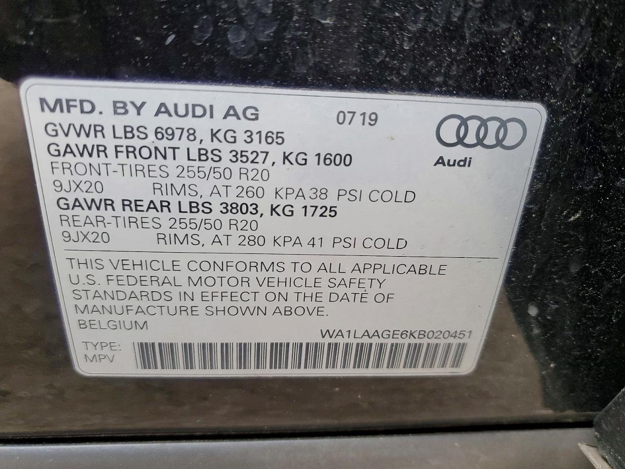 2019 AUDI E-TRON PREMIUM PLUS photo 12