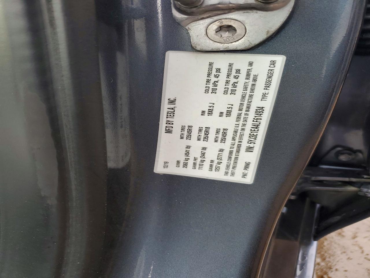 2020 TESLA MODEL 3 photo 13