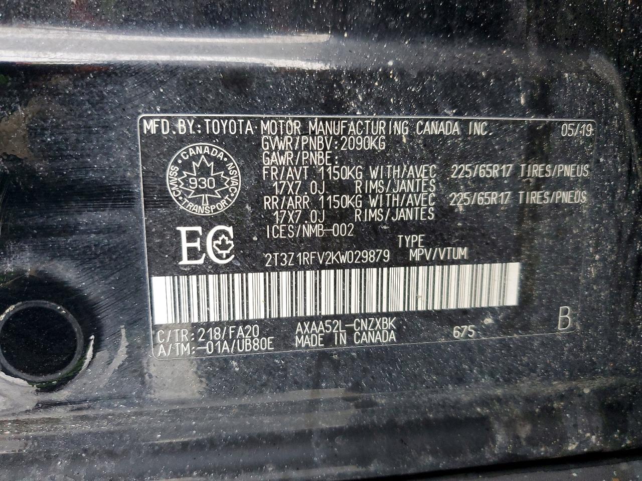 2019 TOYOTA RAV4 LE photo 13