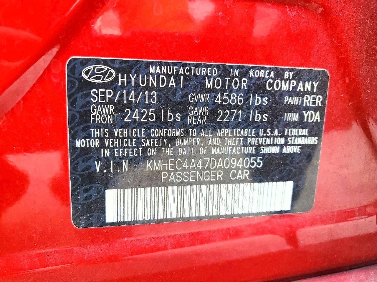 2013 HYUNDAI SONATA HYBRID photo 12