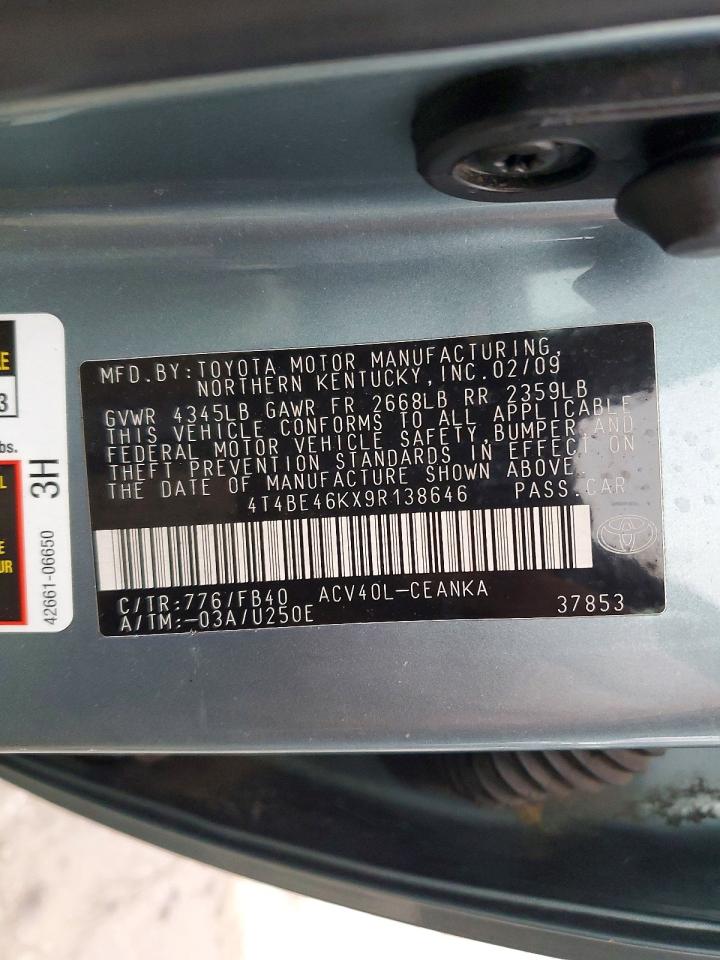 2009 TOYOTA CAMRY BASE photo 13