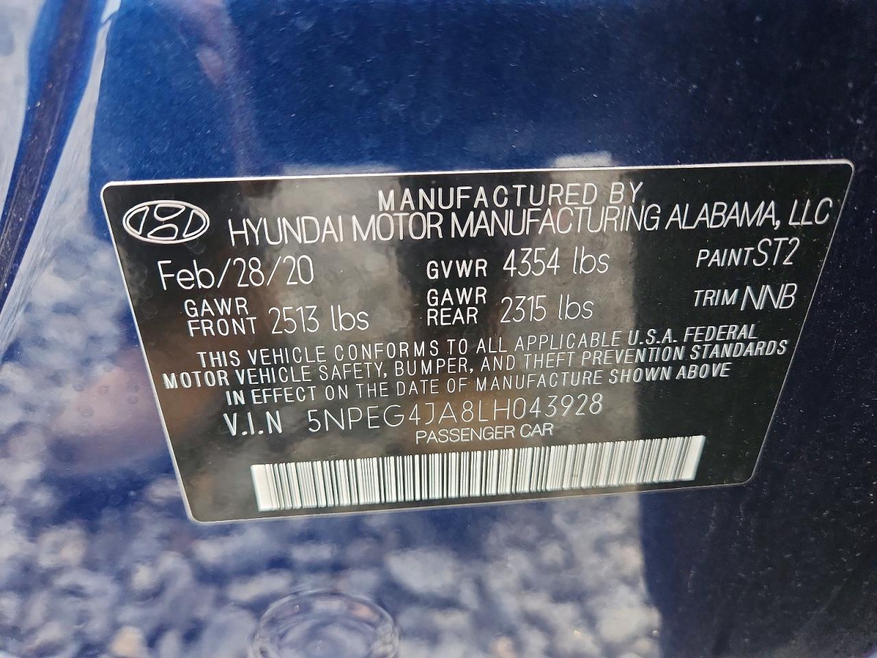 2020 HYUNDAI SONATA SE photo 12