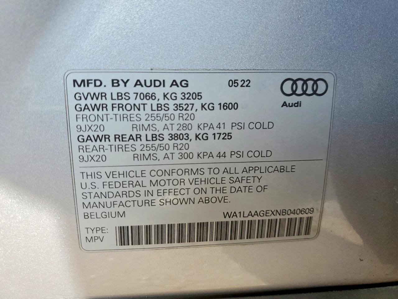2022 AUDI E-TRON PREMIUM PLUS photo 13