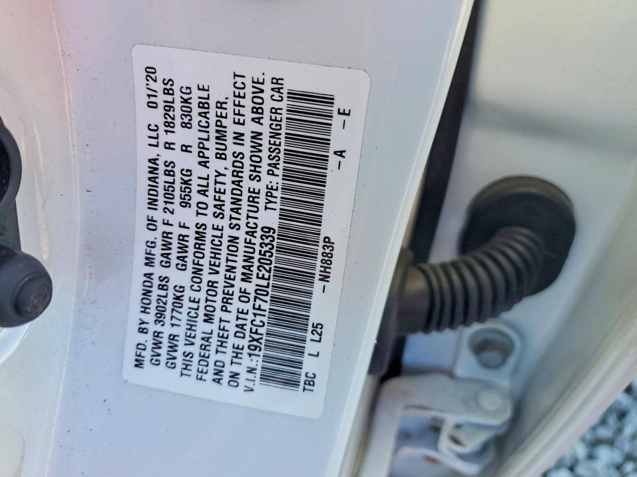 2020 HONDA CIVIC EXL photo 12
