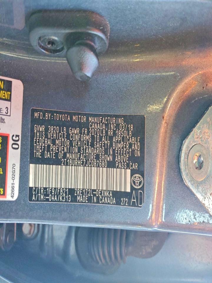 2018 TOYOTA COROLLA L photo 13