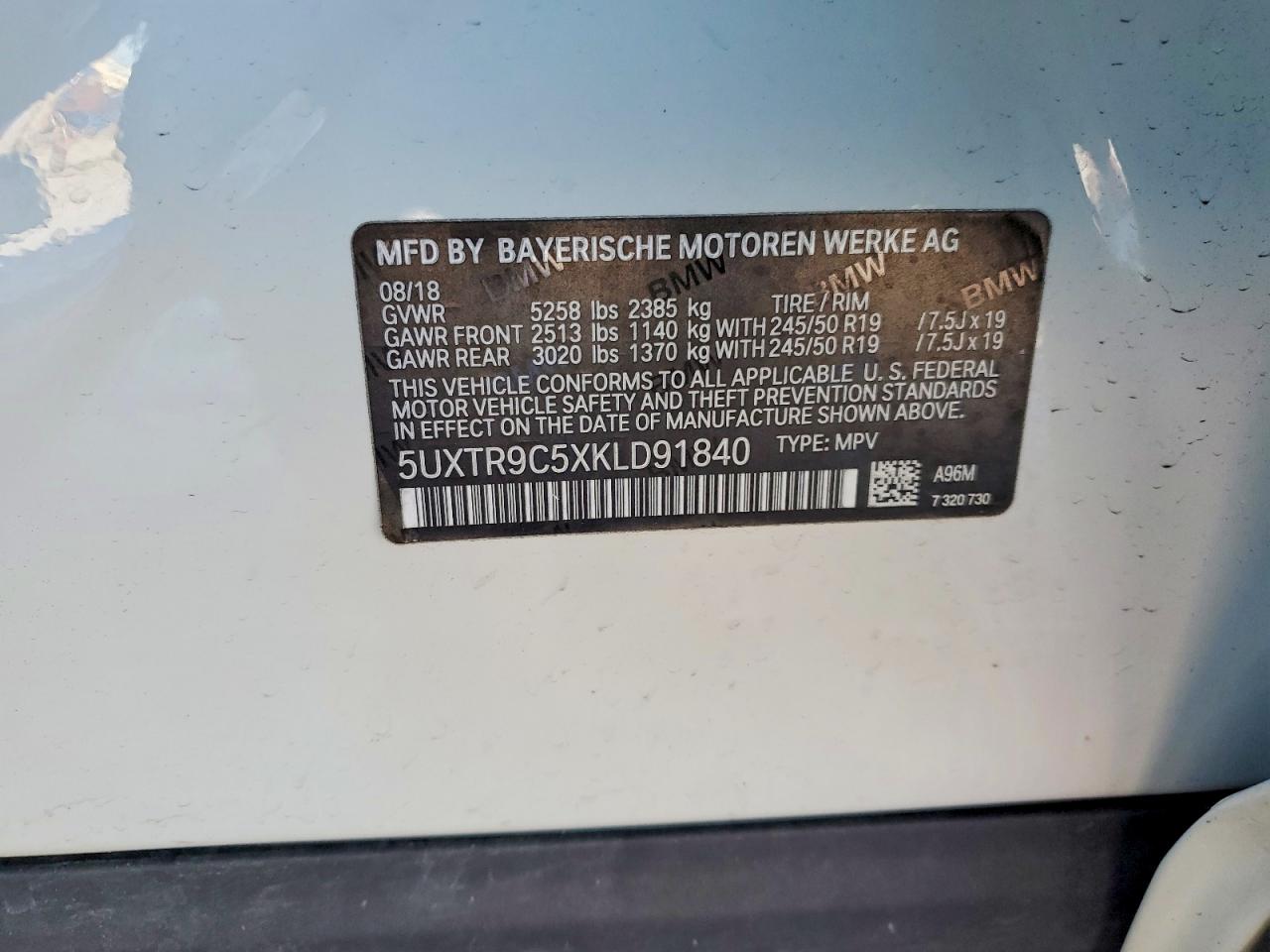 2019 BMW X3 XDRIVE30I photo 13