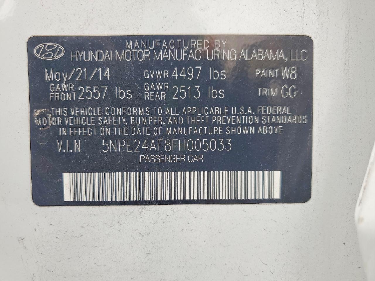 2015 HYUNDAI SONATA SE photo 13