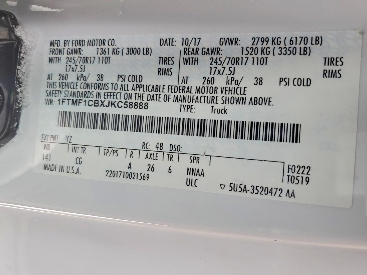 2018 FORD F150 photo 12