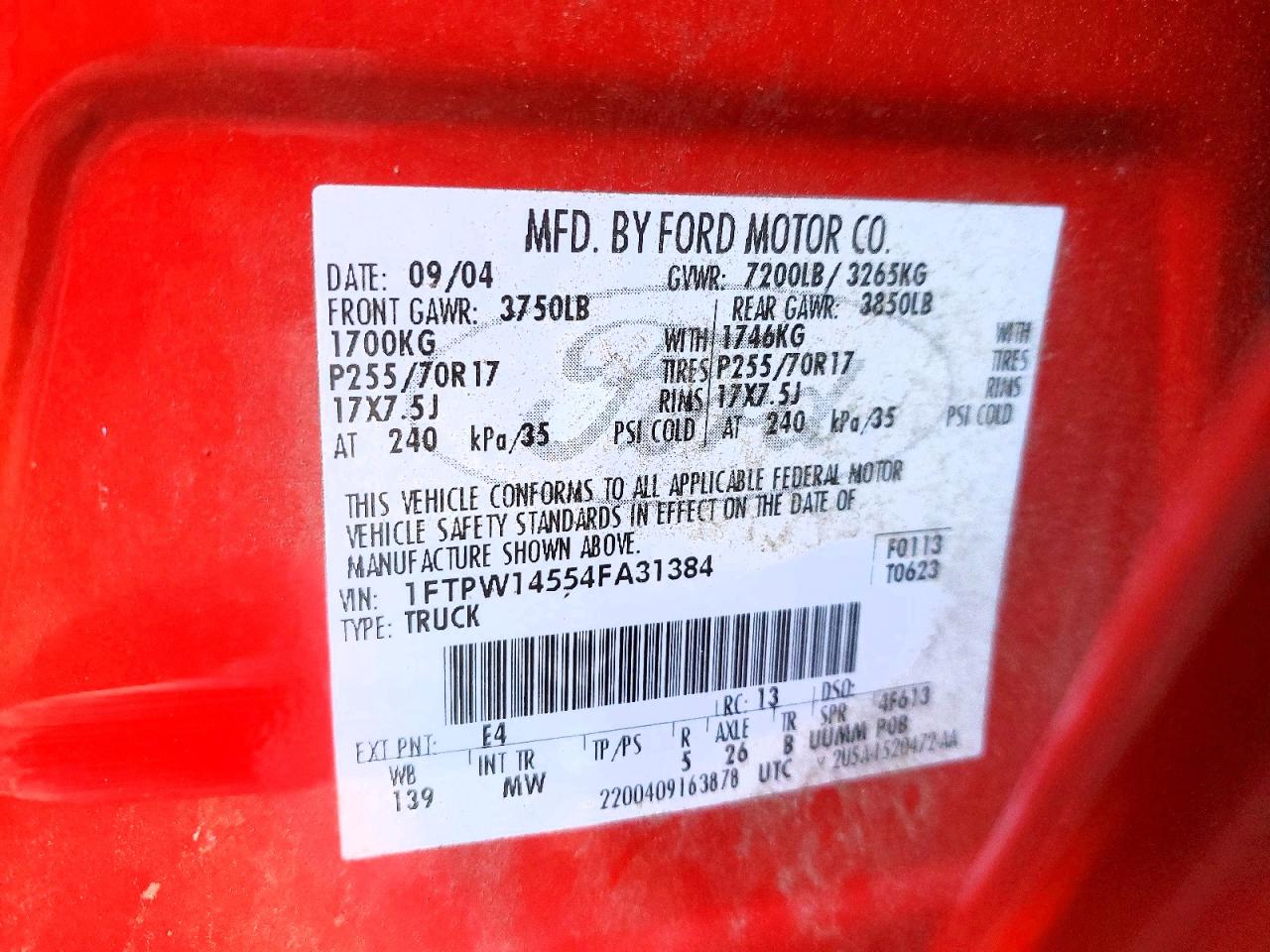 2004 FORD F150 SUPERCREW photo 12
