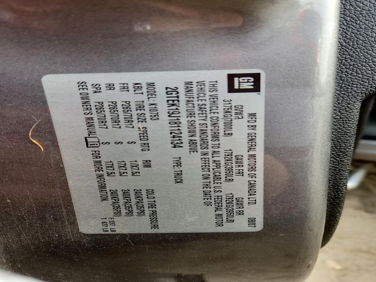 2008 GMC SIERRA K1500 photo 12