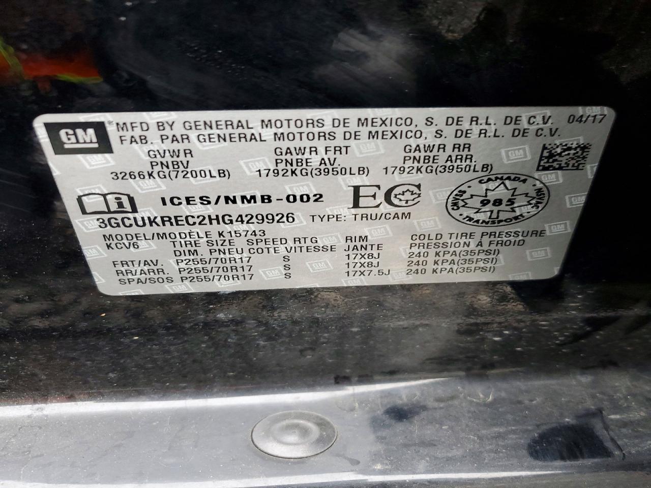 2017 CHEVROLET SILVERADO K1500 LT photo 12