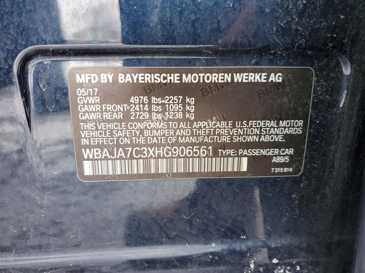 2017 BMW 530 XI photo 12