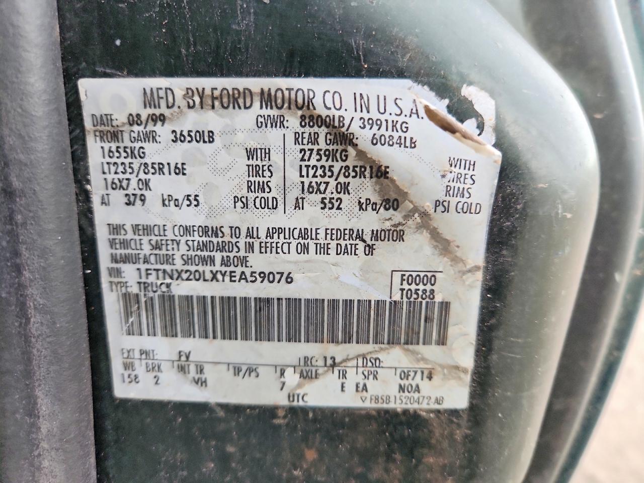 2000 FORD F250 SUPER DUTY photo 12