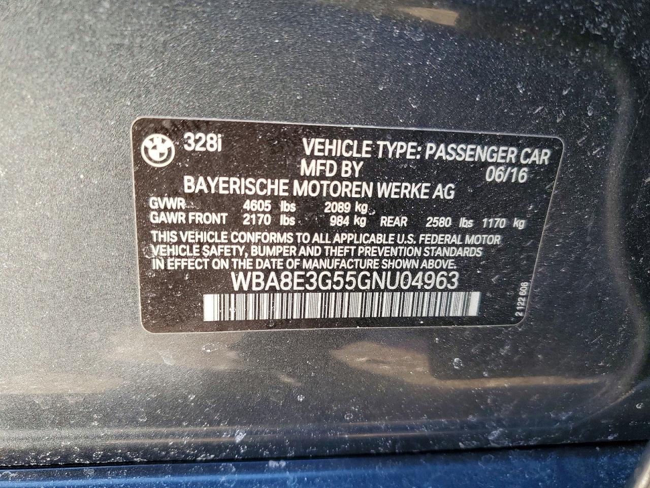 2016 BMW 328 XI SULEV photo 12