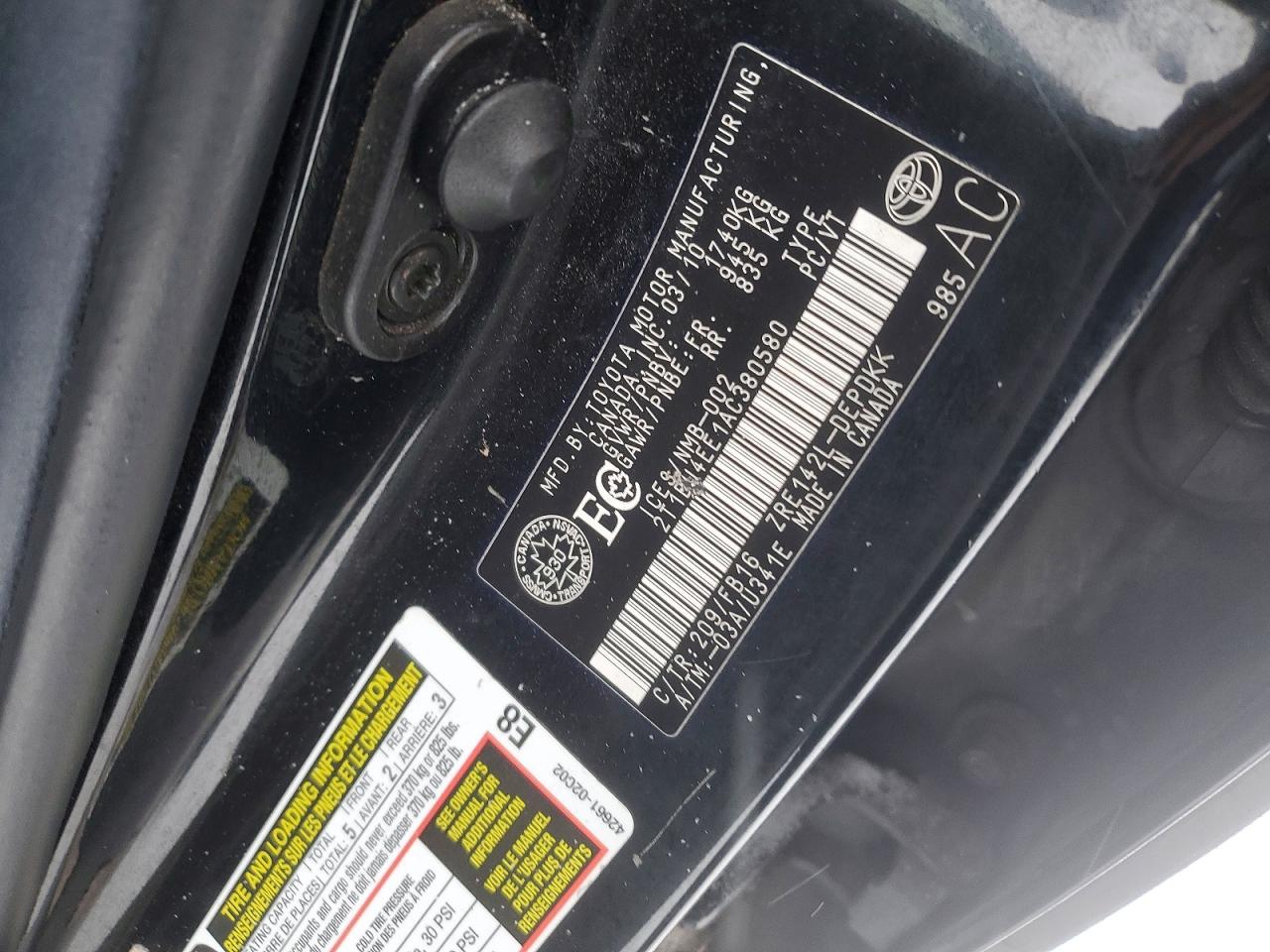 2010 TOYOTA COROLLA BASE photo 12