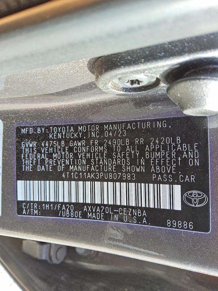 2023 TOYOTA CAMRY LE photo 12