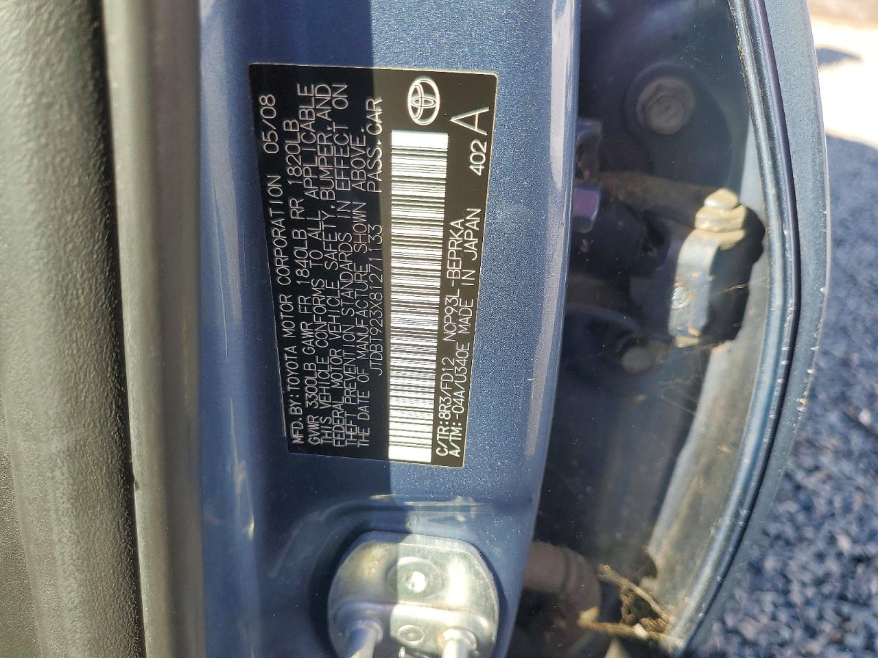 2008 TOYOTA YARIS photo 12