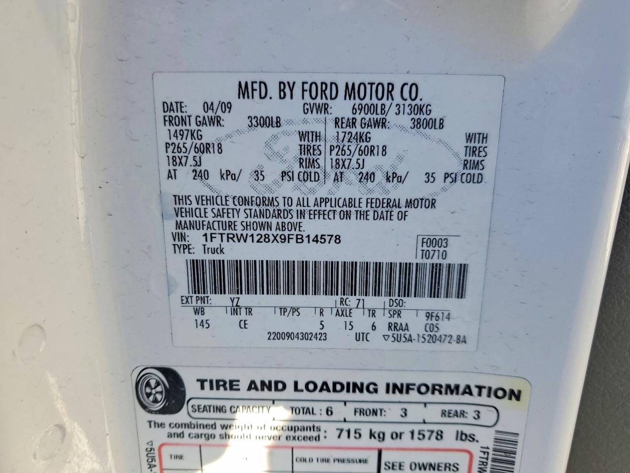 2009 FORD F150 SUPERCREW photo 12