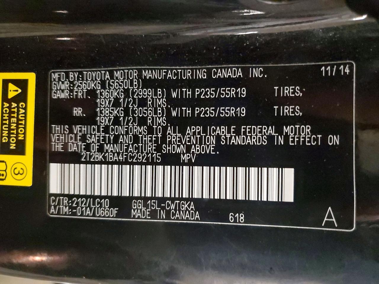 2015 LEXUS RX 350 BASE photo 13