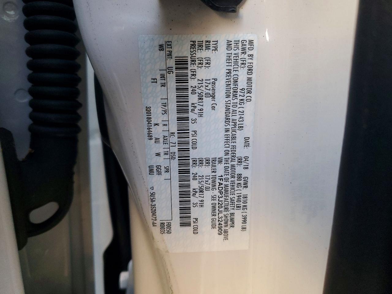 2018 FORD FOCUS TITANIUM photo 12