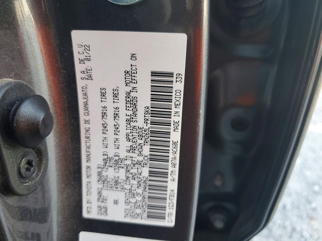 2022 TOYOTA TACOMA DOUBLE CAB photo 12