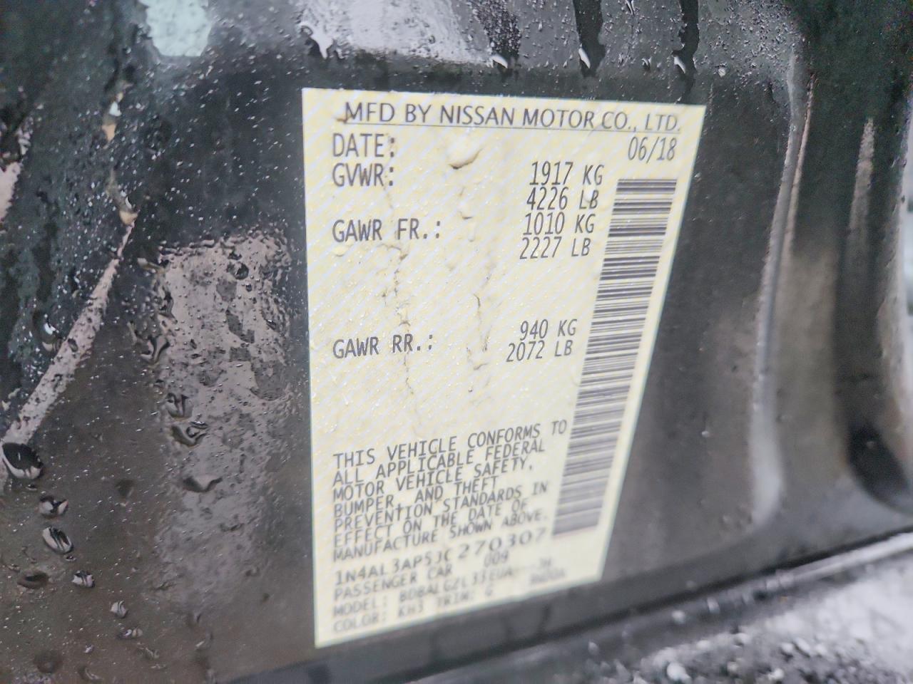 2018 NISSAN ALTIMA 2.5 photo 12