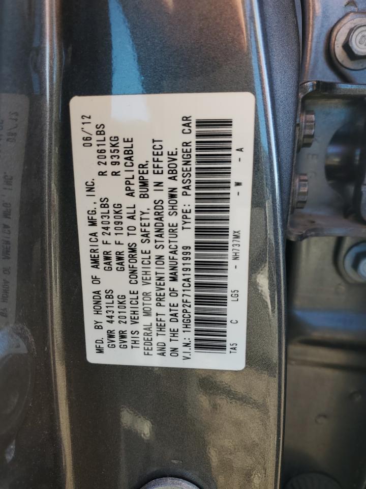 2012 HONDA ACCORD EX photo 13