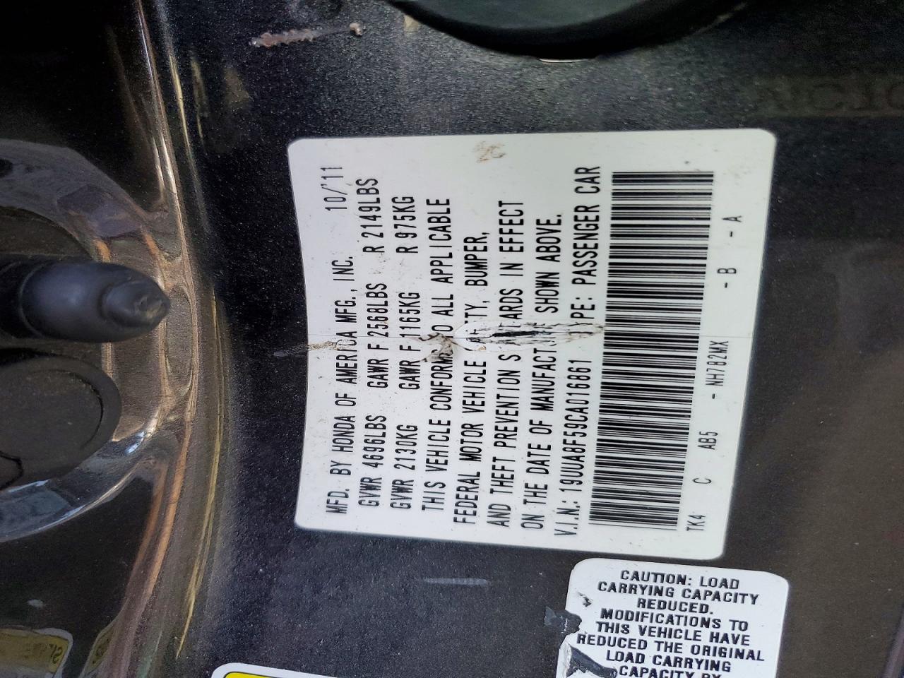 2012 ACURA TL photo 12