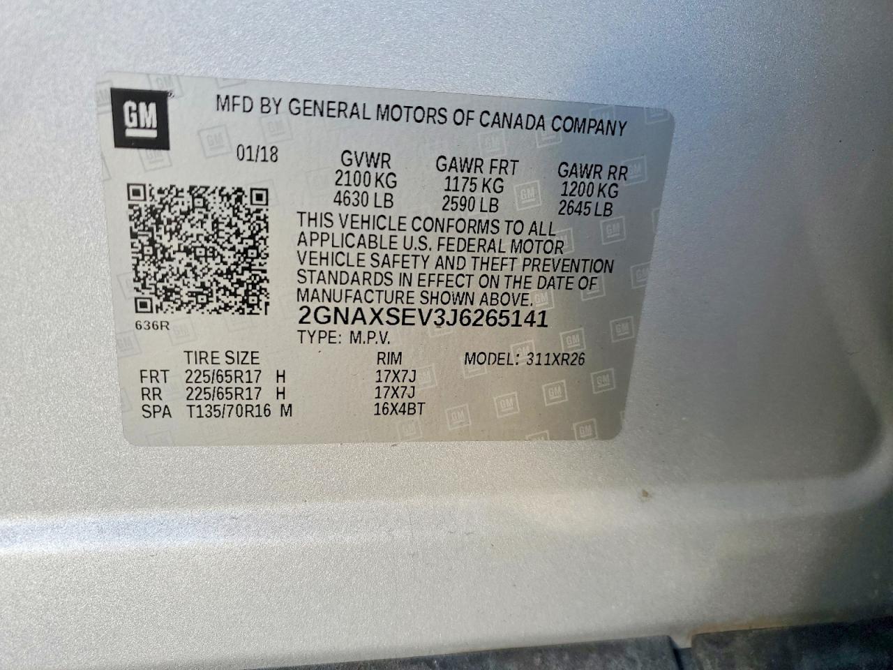 2018 CHEVROLET EQUINOX LT photo 13