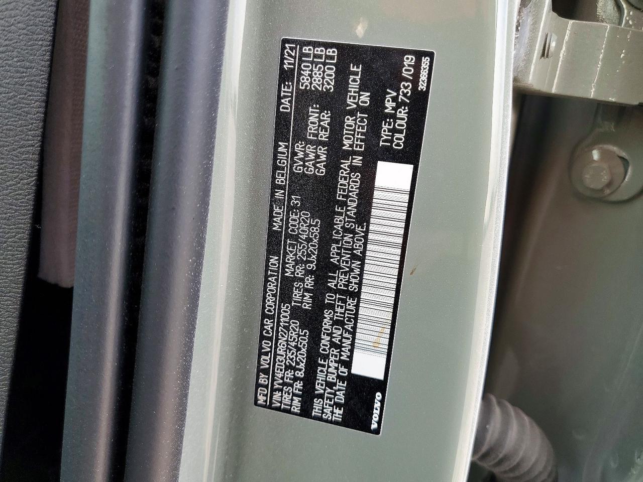 2022 VOLVO XC40 P8 RECHARGE PLUS photo 14