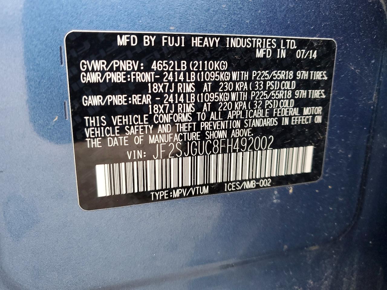 2015 SUBARU FORESTER 2.0XT TOURING photo 13
