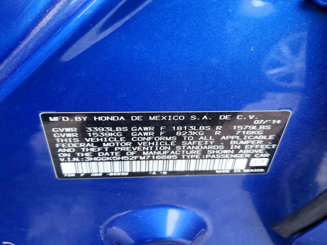 2015 HONDA FIT LX photo 13
