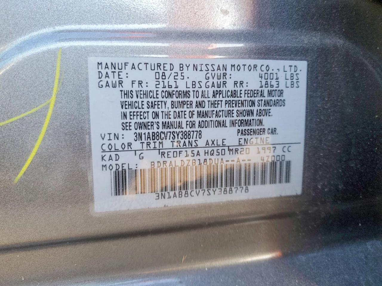 2025 NISSAN SENTRA SV photo 12