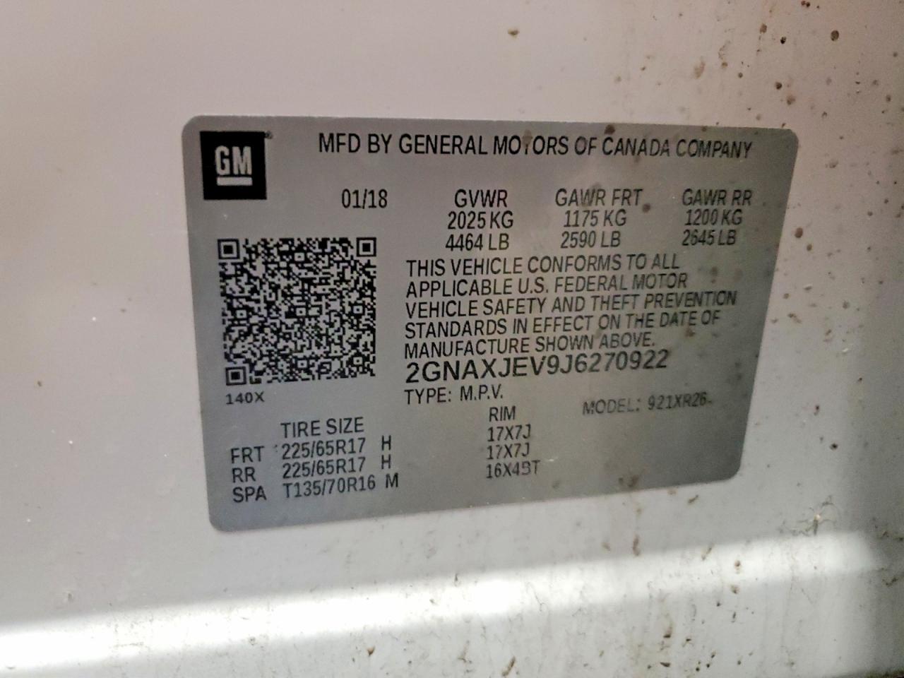 2018 CHEVROLET EQUINOX LT photo 13