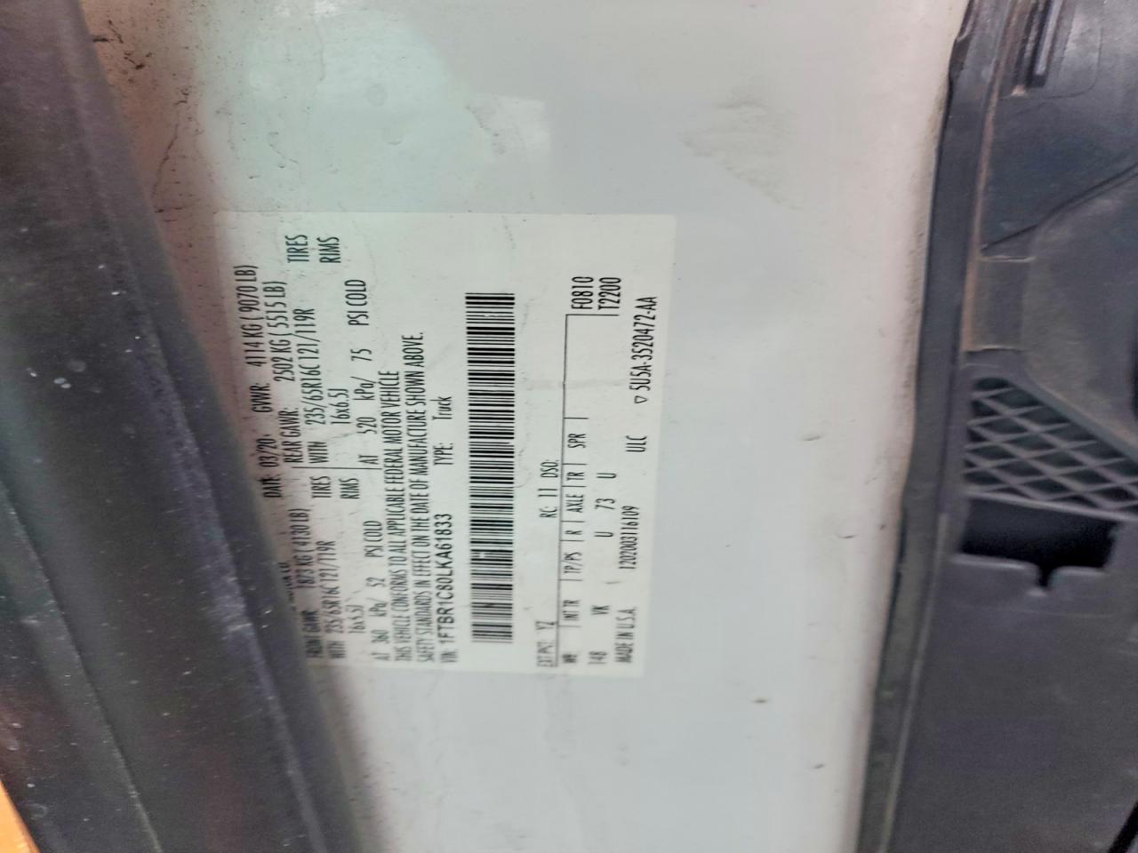 2020 FORD TRANSIT T-250 photo 12