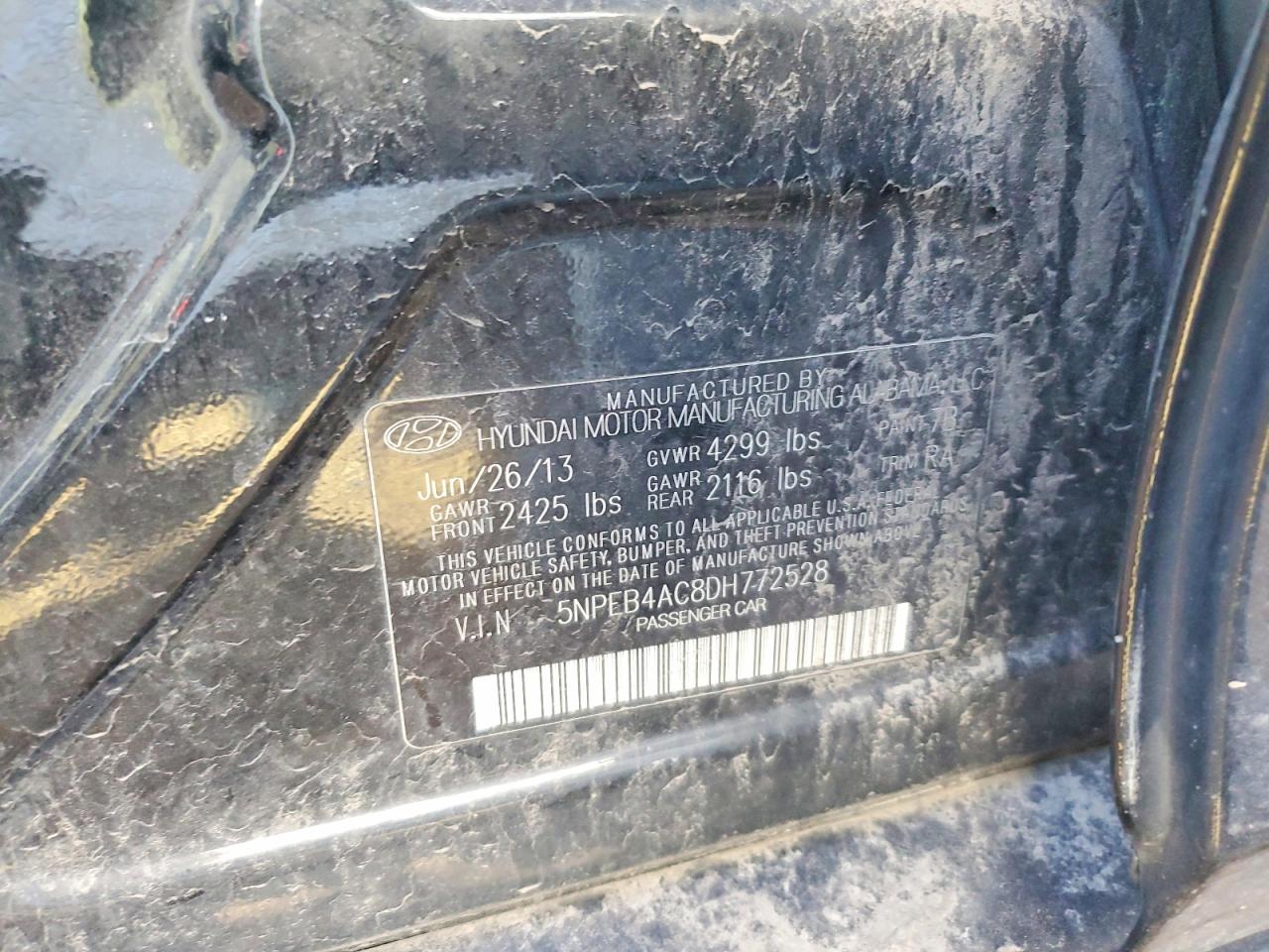 2013 HYUNDAI SONATA GLS photo 12