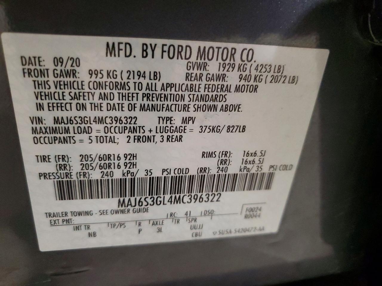 2021 FORD ECOSPORT SE photo 13