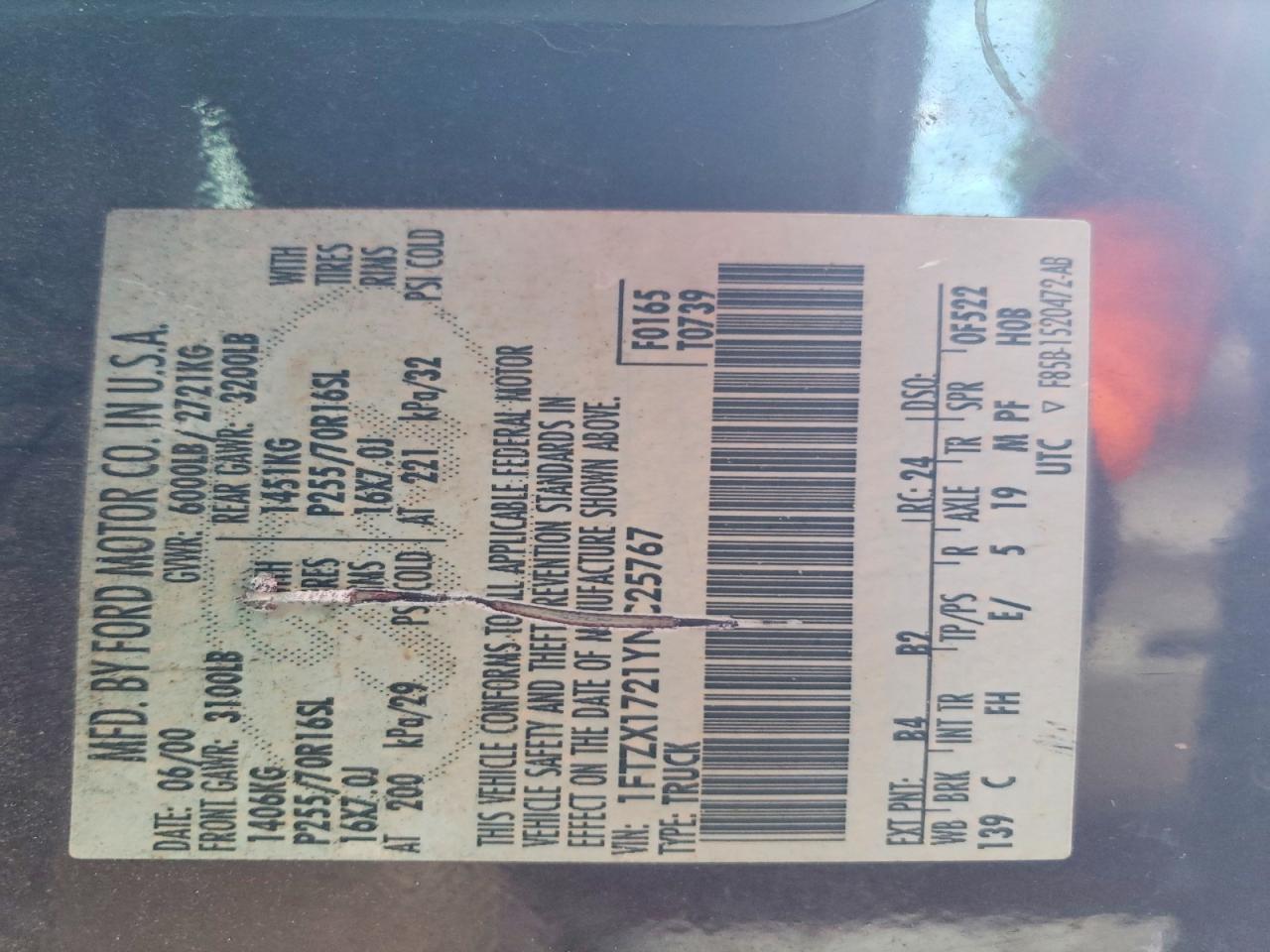 2000 FORD F150 photo 12
