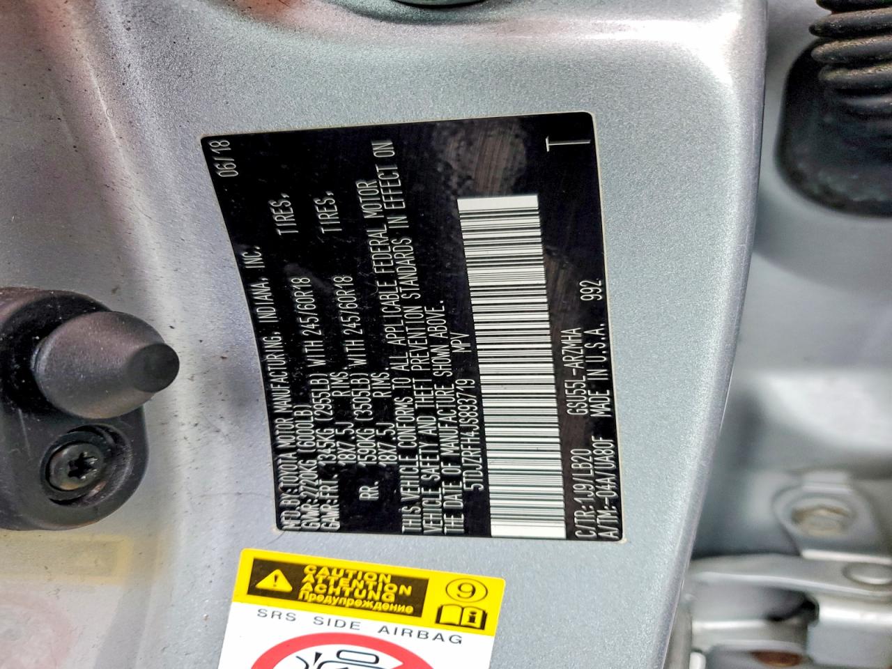 2018 TOYOTA HIGHLANDER SE photo 14