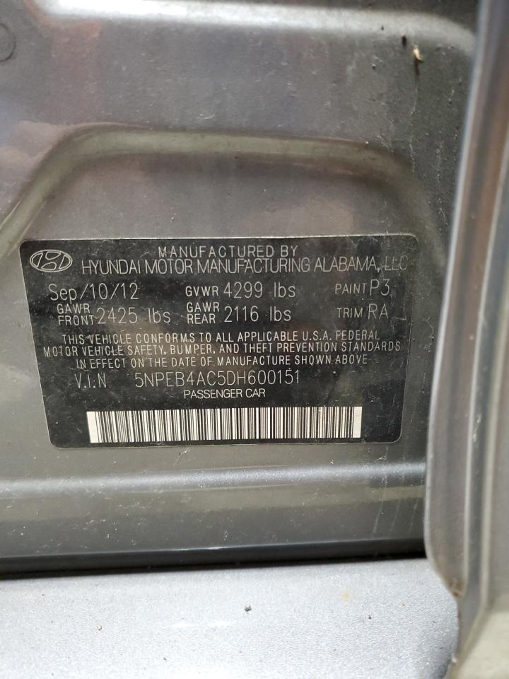 2013 HYUNDAI SONATA GLS photo 12