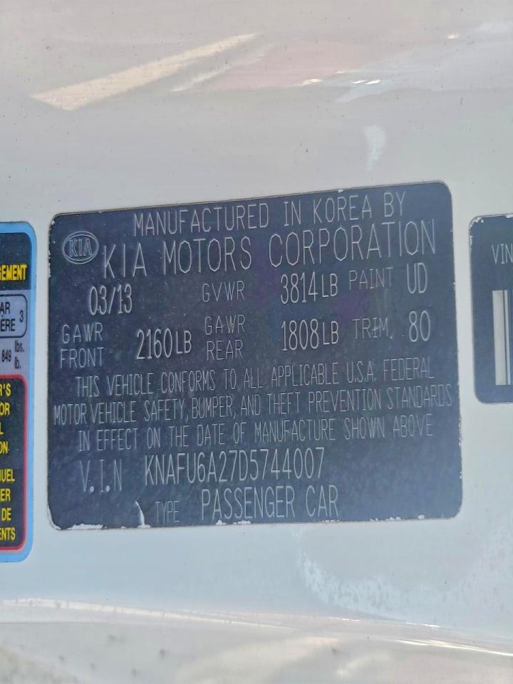 2013 KIA FORTE EX photo 12