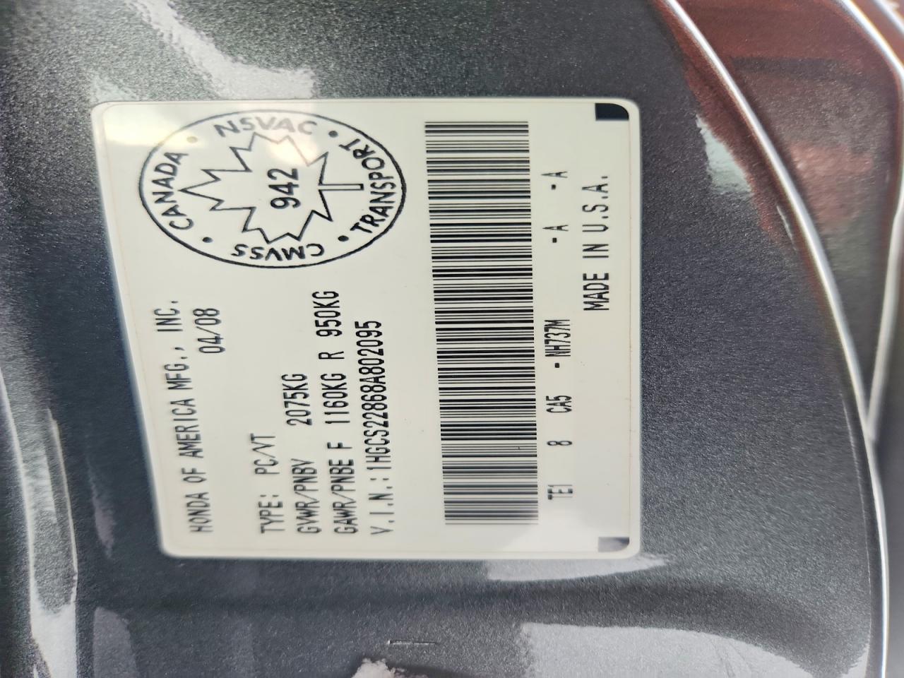 2008 HONDA ACCORD EXL photo 12