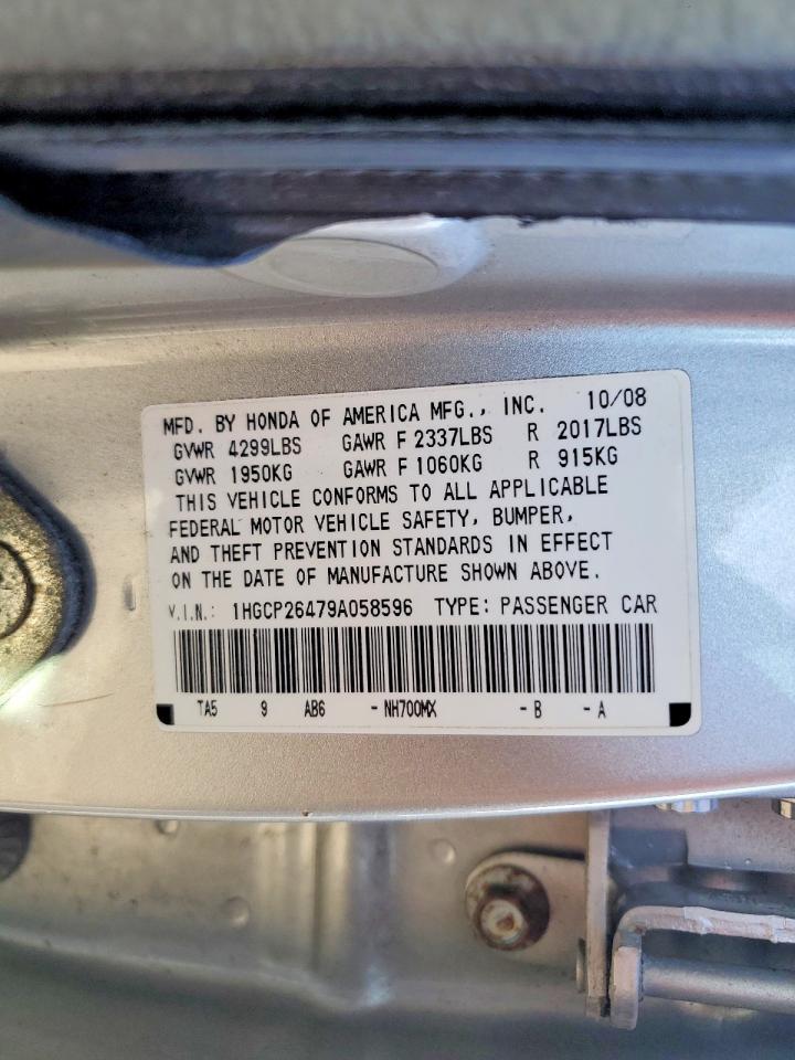2009 HONDA ACCORD LXP photo 12