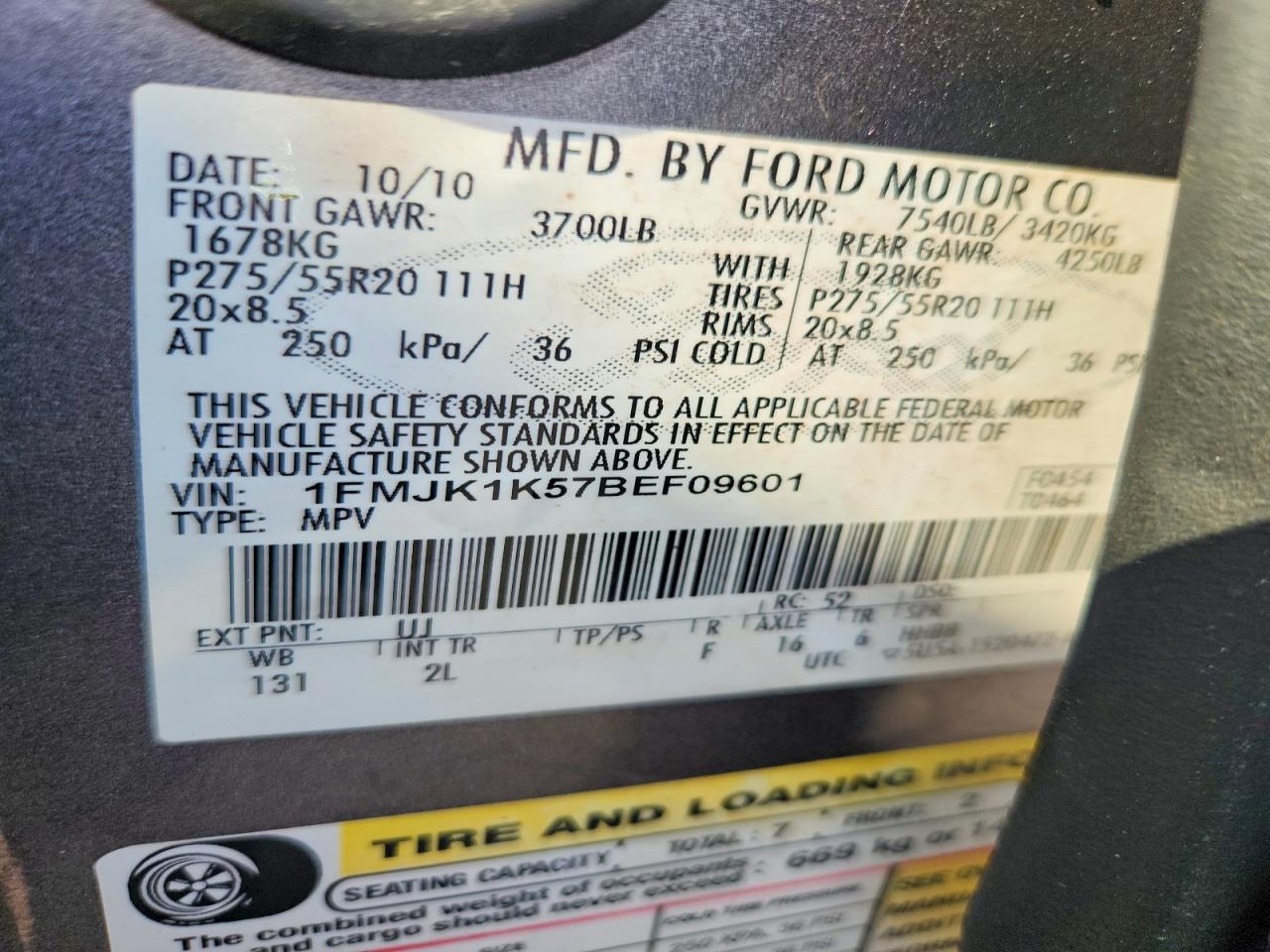 2011 FORD EXPEDITION EL LIMITED photo 13