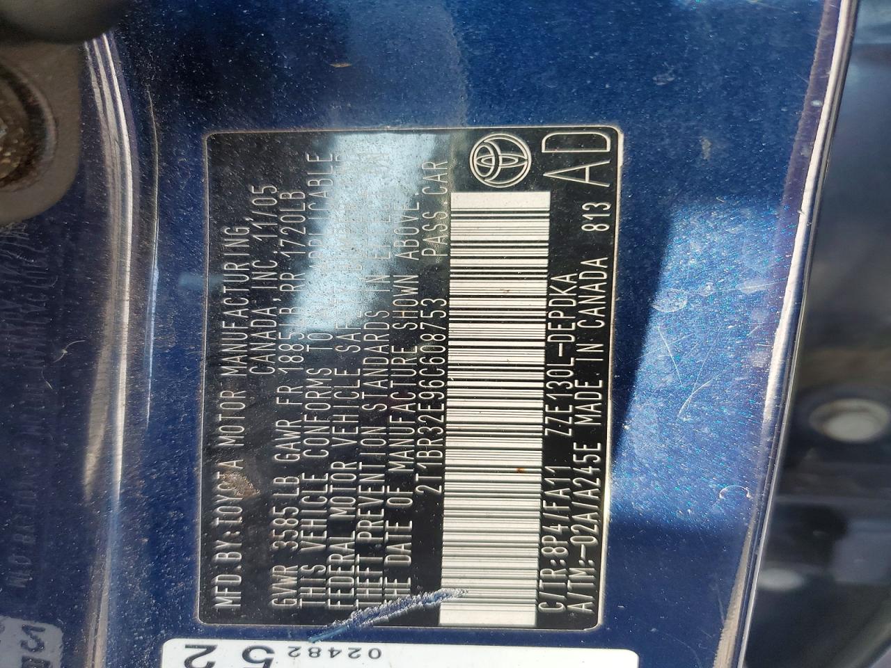 2006 TOYOTA COROLLA CE photo 12