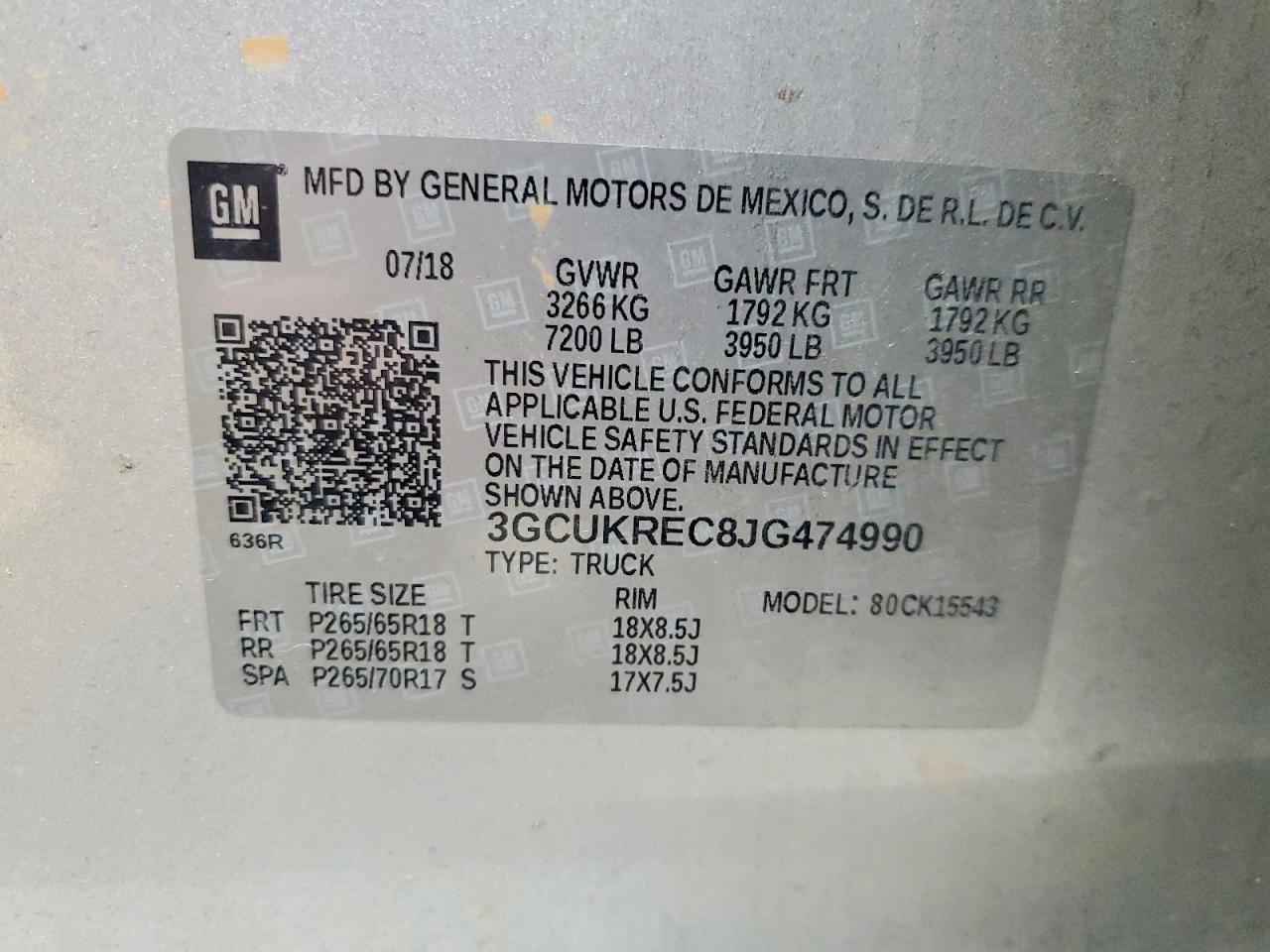 2018 CHEVROLET SILVERADO K1500 LT photo 12