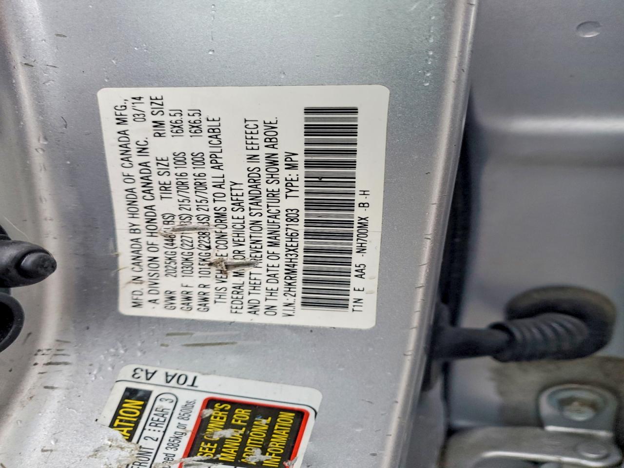 2014 HONDA CR-V LX photo 13