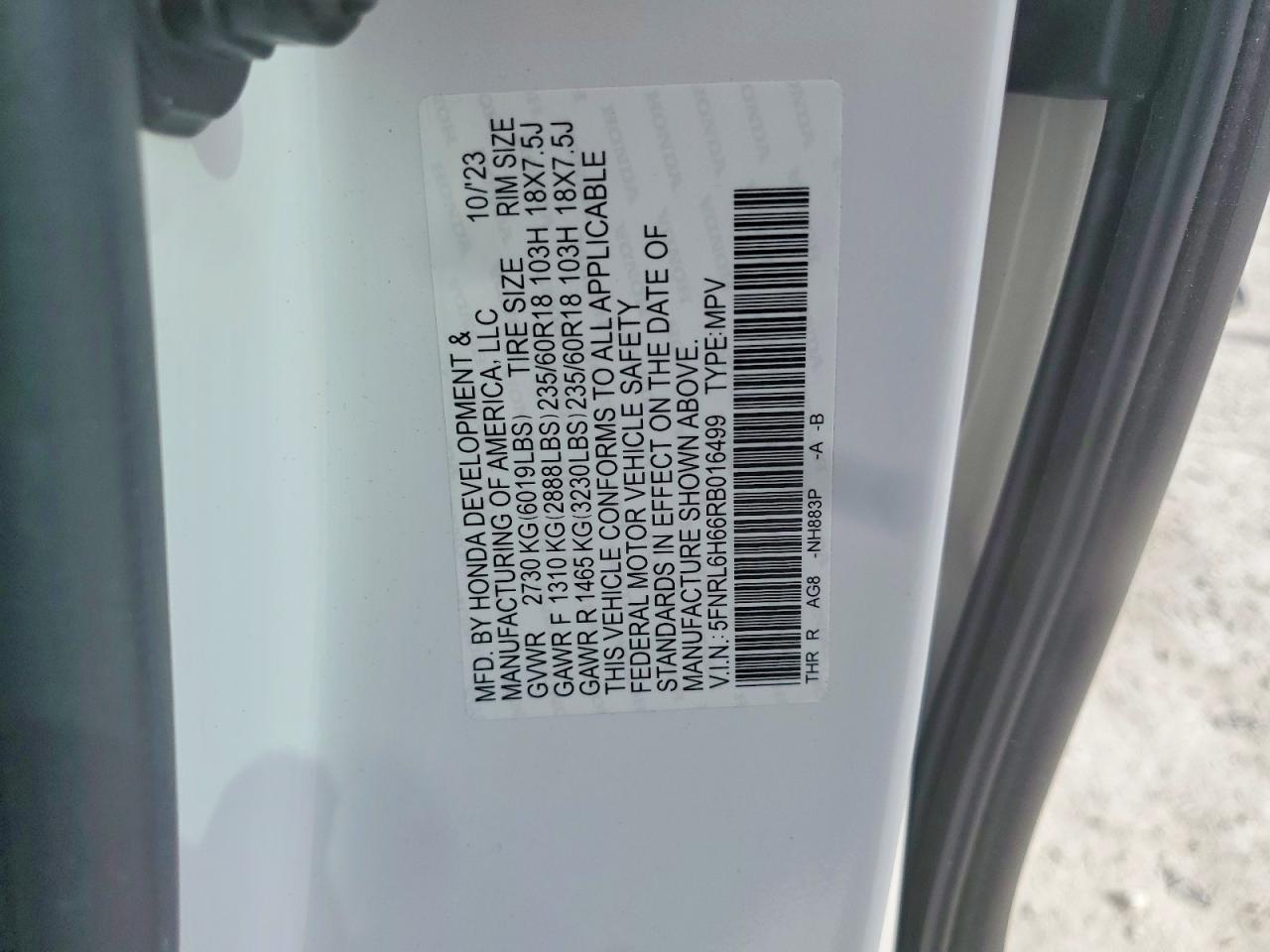 2024 HONDA ODYSSEY EXL photo 13